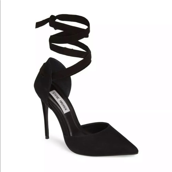 NIB Steve Madden Harlow Sandal Heel Pump Black - Picture 8 of 11